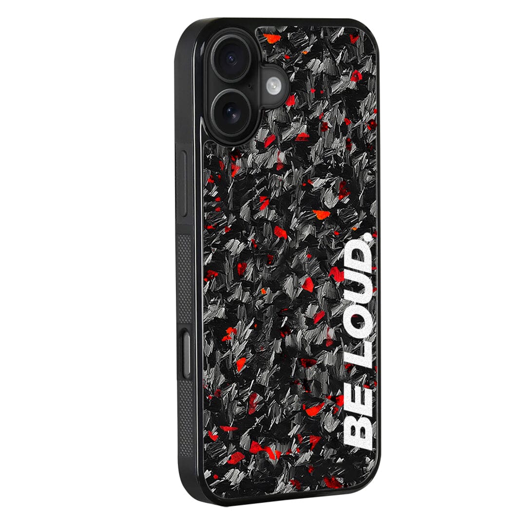 iPhone | Red Flake Real Forged Carbon Fiber Case | BE LOUD. x SCF - The Vibe Haven