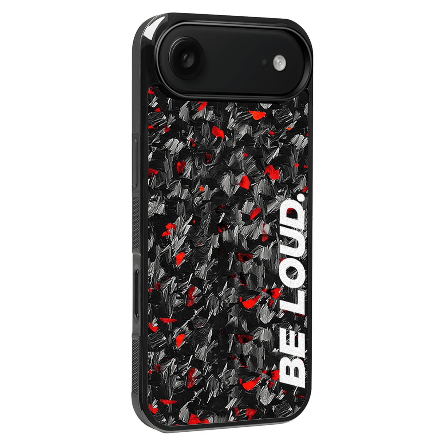 iPhone | Red Flake Real Forged Carbon Fiber Case | BE LOUD. x SCF - The Vibe Haven
