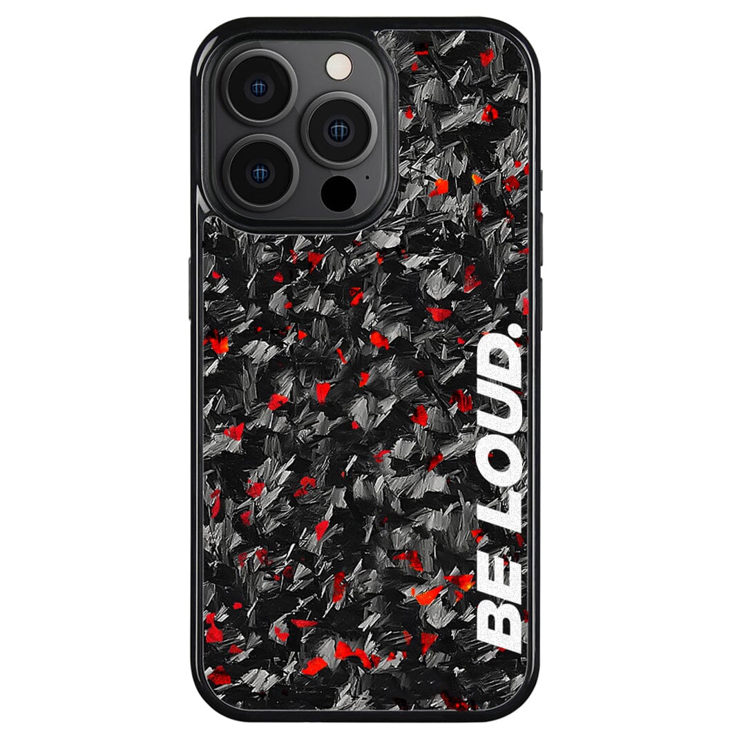 iPhone | Red Flake Real Forged Carbon Fiber Case | BE LOUD. x SCF - The Vibe Haven