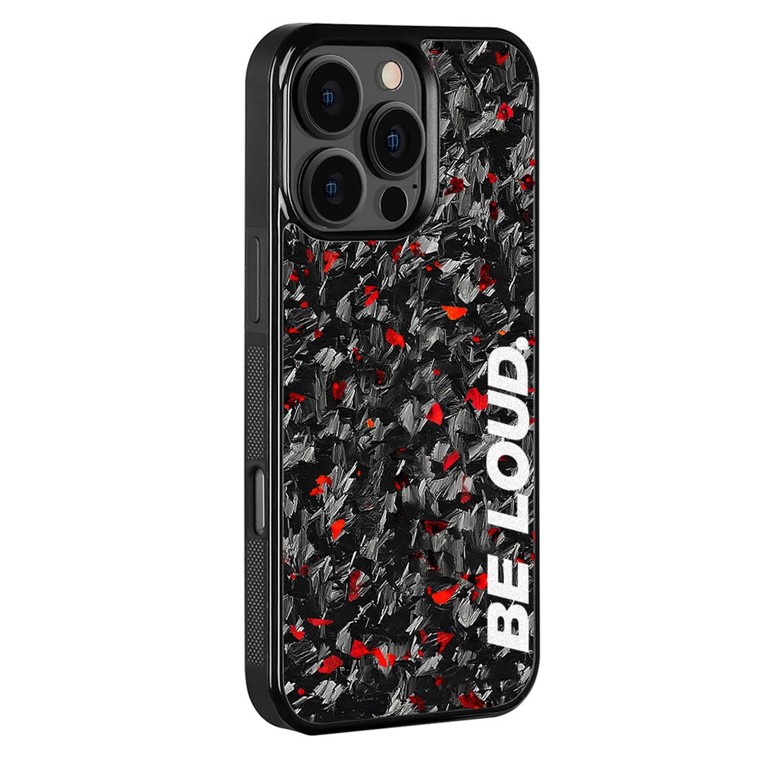 iPhone | Red Flake Real Forged Carbon Fiber Case | BE LOUD. x SCF - The Vibe Haven
