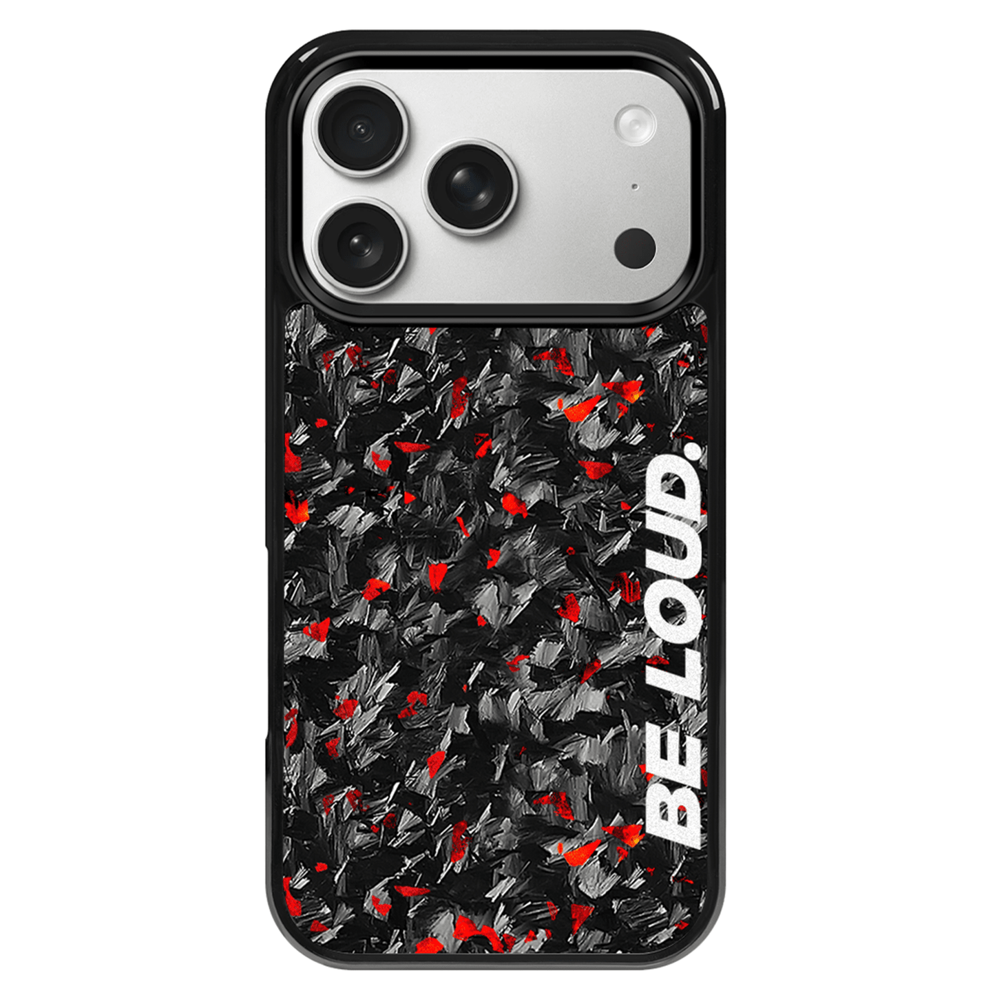 iPhone | Red Flake Real Forged Carbon Fiber Case | BE LOUD. x SCF - The Vibe Haven