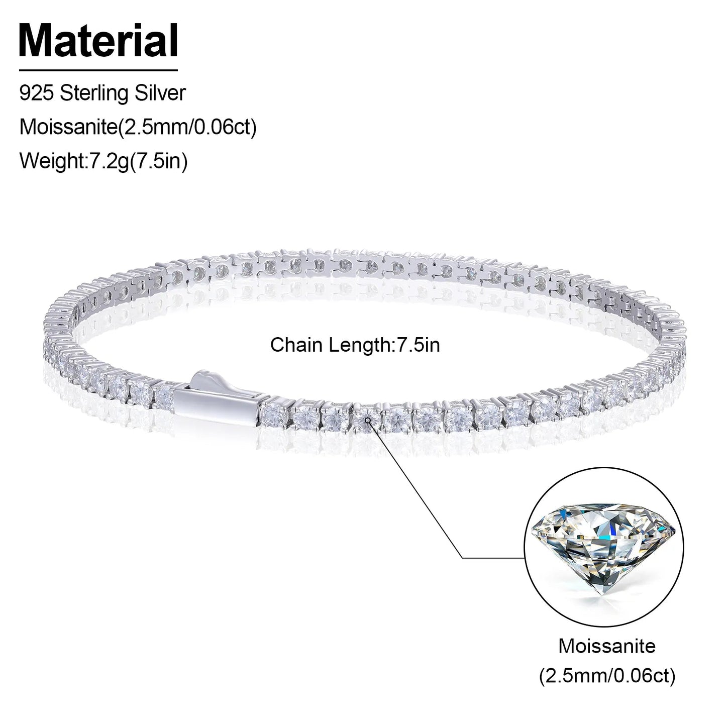Lévêque Tennis Diamond Bracelet 2mm - The Vibe Haven