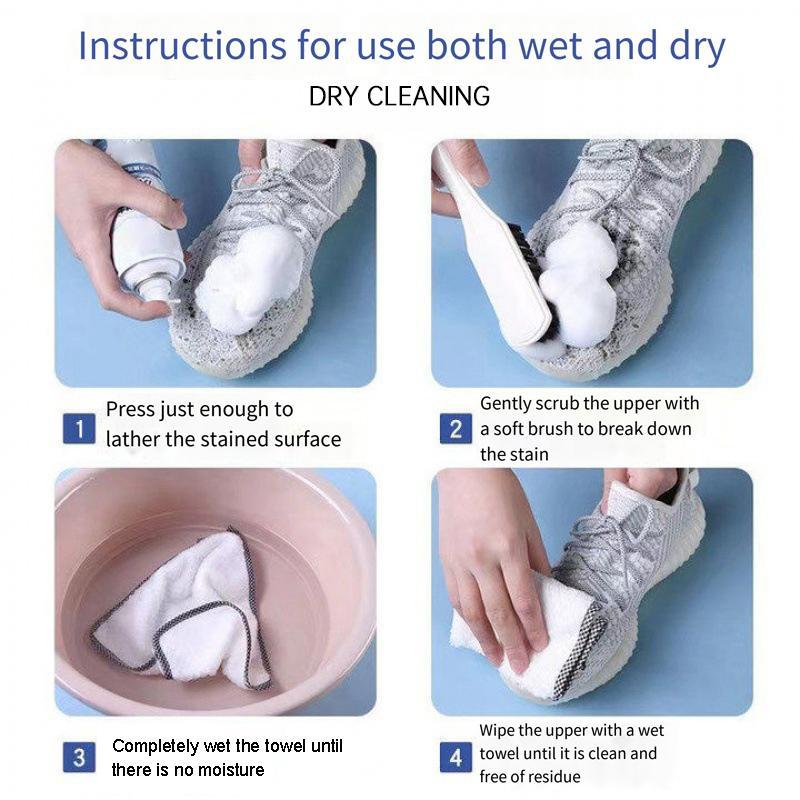 Professional - Grade White Shoe Stain Remover Foam: Formulated to Dissolve Stubborn Oil, Grease, and Ground - In Grass Marks. - The Vibe Haven