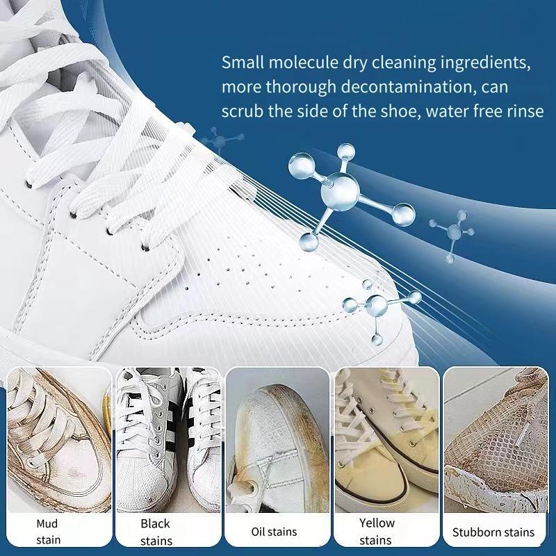 Professional - Grade White Shoe Stain Remover Foam: Formulated to Dissolve Stubborn Oil, Grease, and Ground - In Grass Marks. - The Vibe Haven