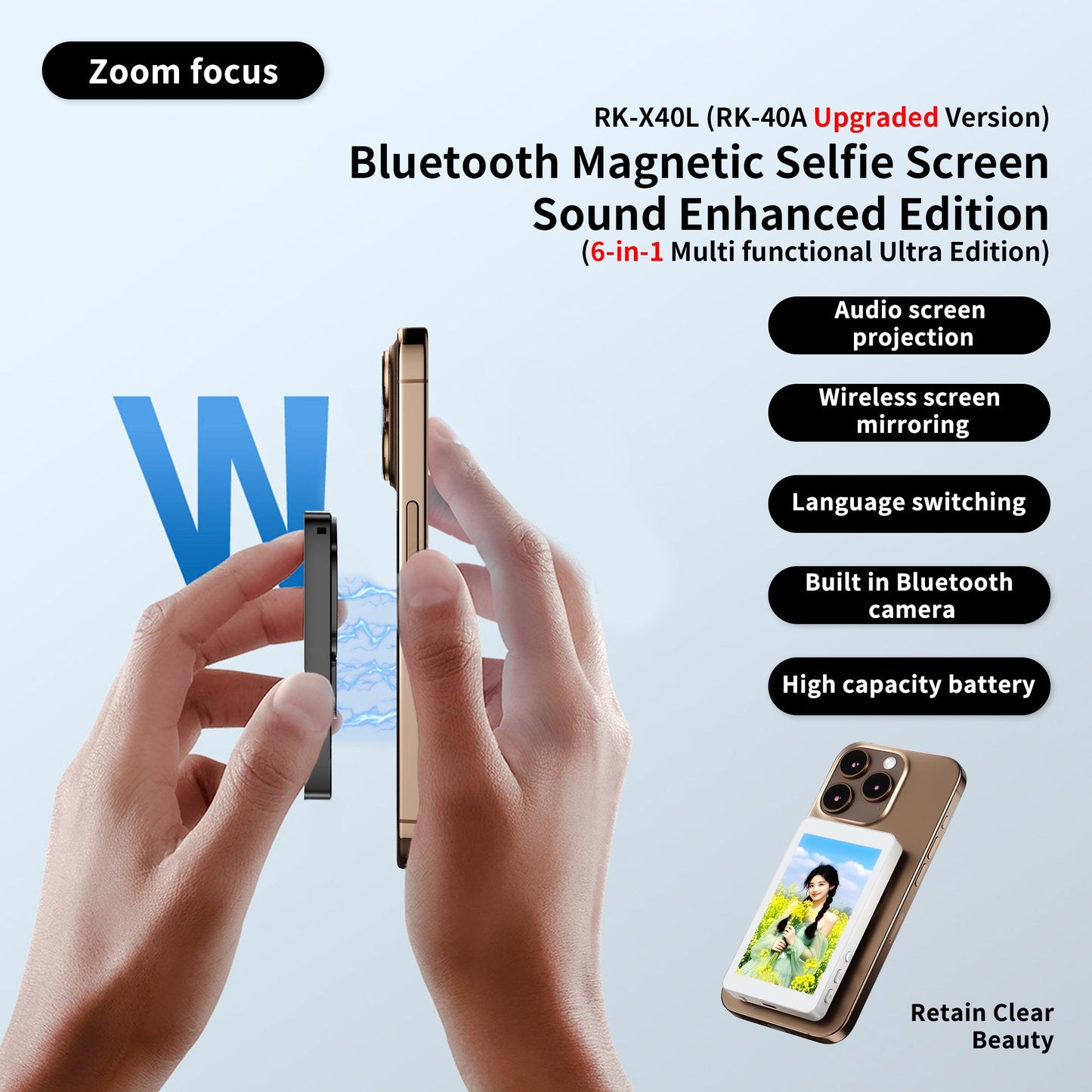 RK - X40L Mobile Selfie Screen Projector: The Ultimate Content Creation Monitor - The Vibe Haven