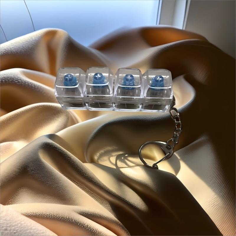 Transparent Fidget Key Clicker Keychain Portable Stress Relieving Toy - The Vibe Haven