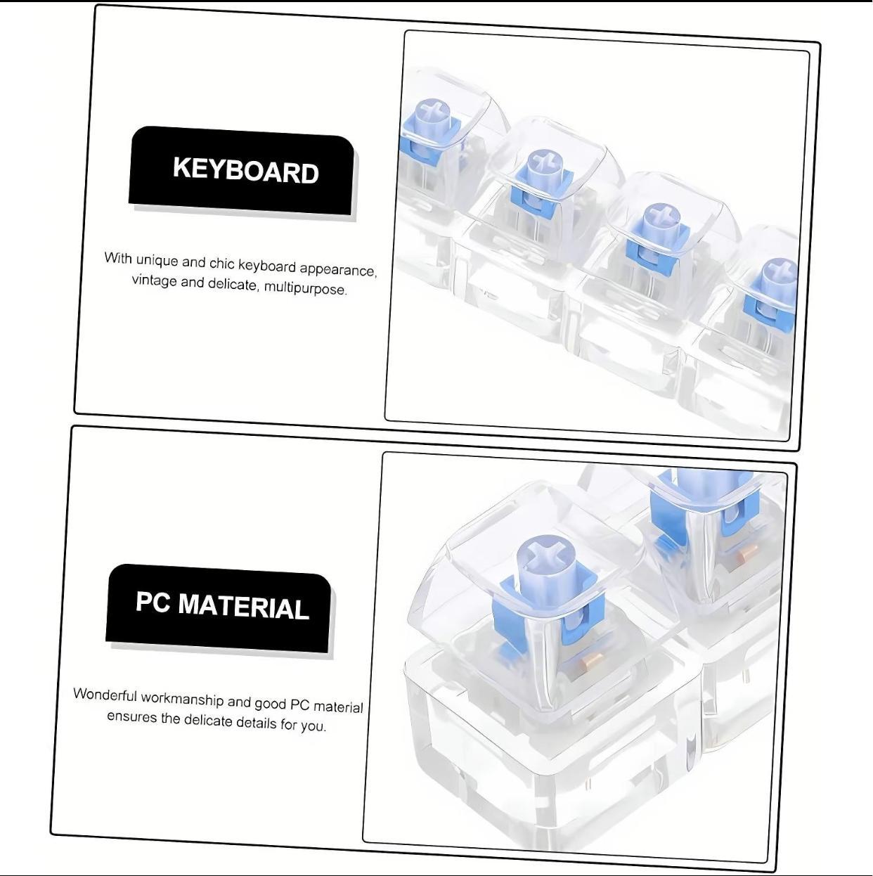 Transparent Fidget Key Clicker Keychain Portable Stress Relieving Toy - The Vibe Haven