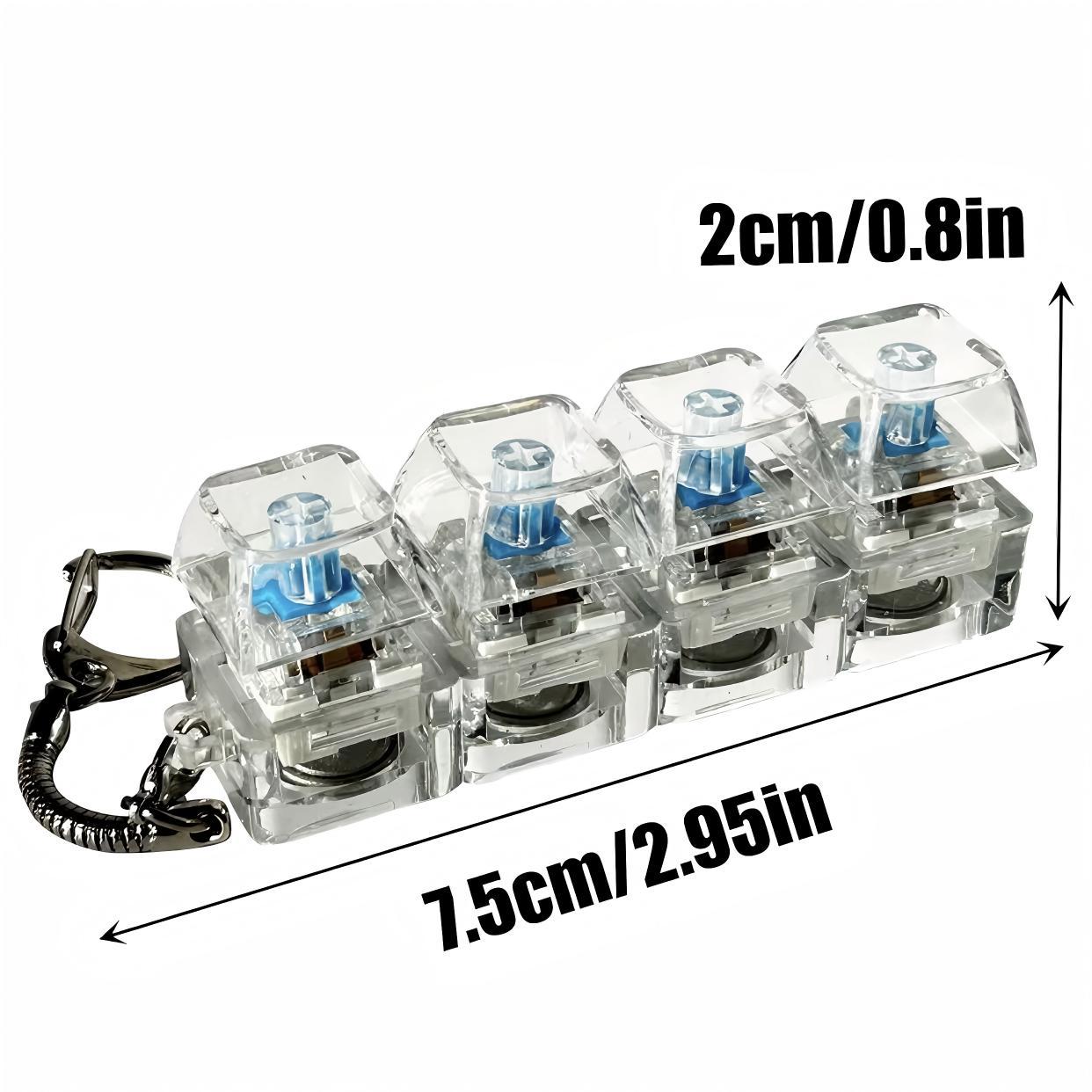 Transparent Fidget Key Clicker Keychain Portable Stress Relieving Toy - The Vibe Haven