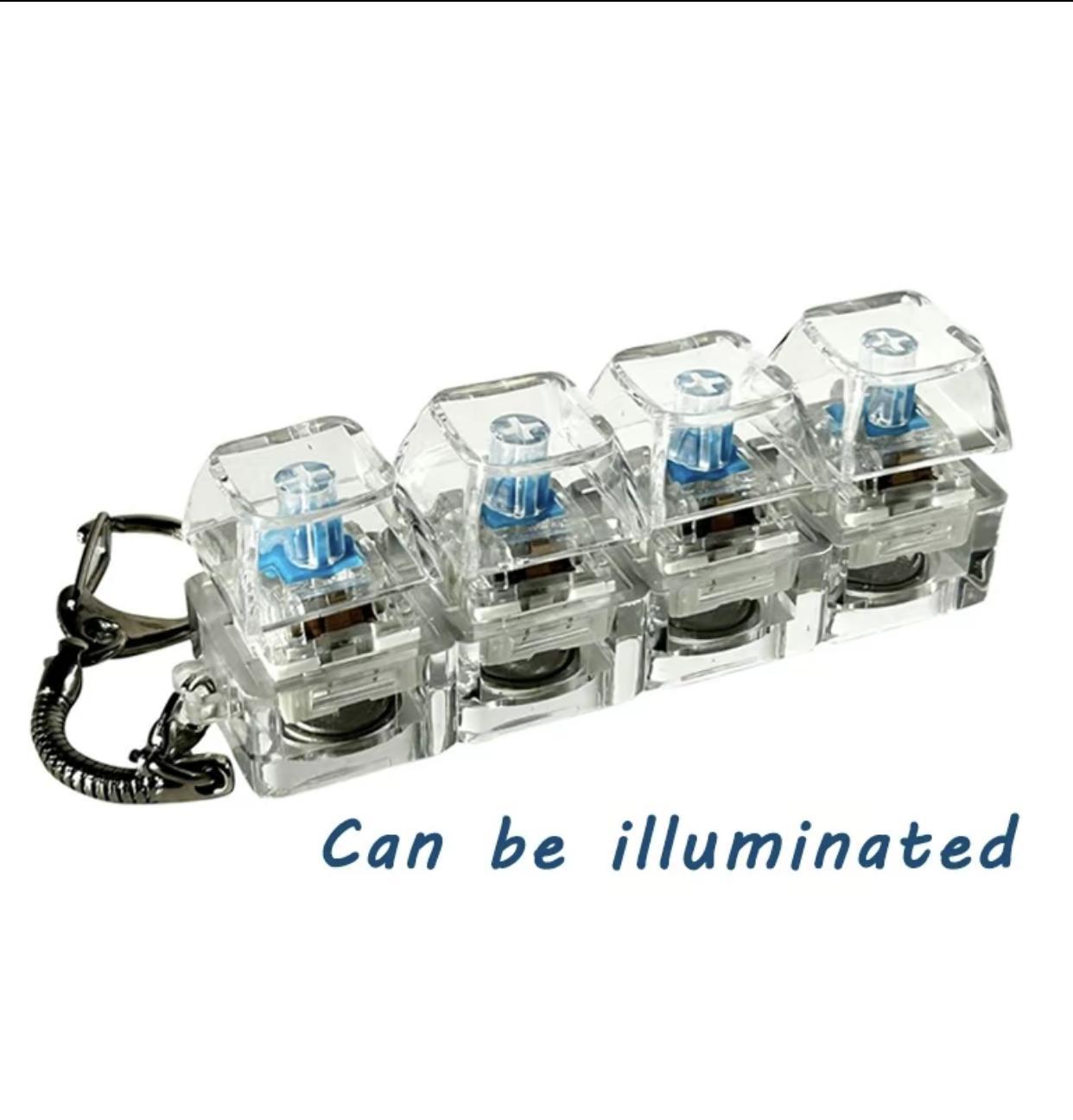Transparent Fidget Key Clicker Keychain Portable Stress Relieving Toy - The Vibe Haven
