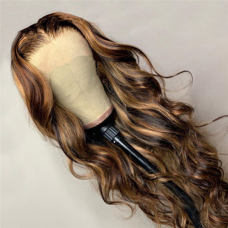Women's Fashion Foreign Trade Wigs, Long Curly Hair, Chemical Fiber Wigs, Rose Net - The Vibe Haven
