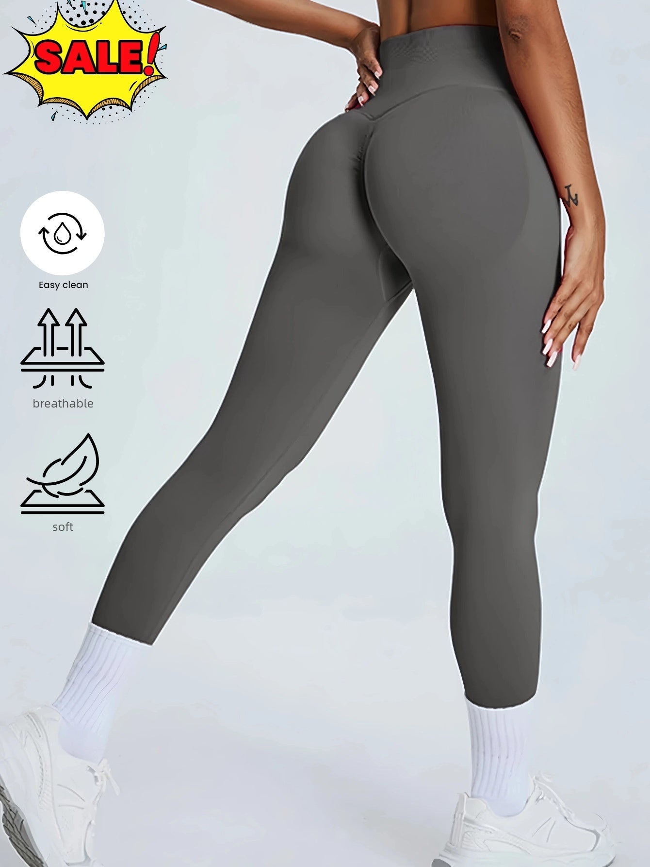 Women's High Waisted Seamless Leggings - Butt Lifting & Tummy Control Yoga Pants, Non - See Through Workout Leggings With Soft Compression, Solid Color Activewear - The Vibe Haven