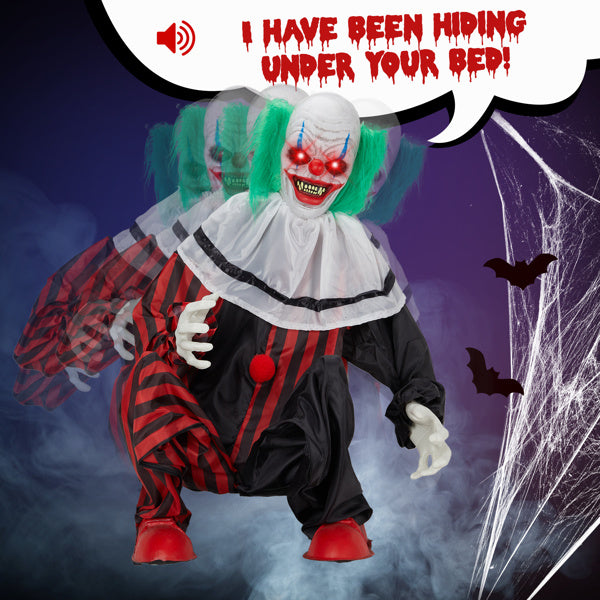 2.6 FT Animated LED Halloween Ghoul: Motion-Activated STANDING, Talking & Light-Up Yard Decoration