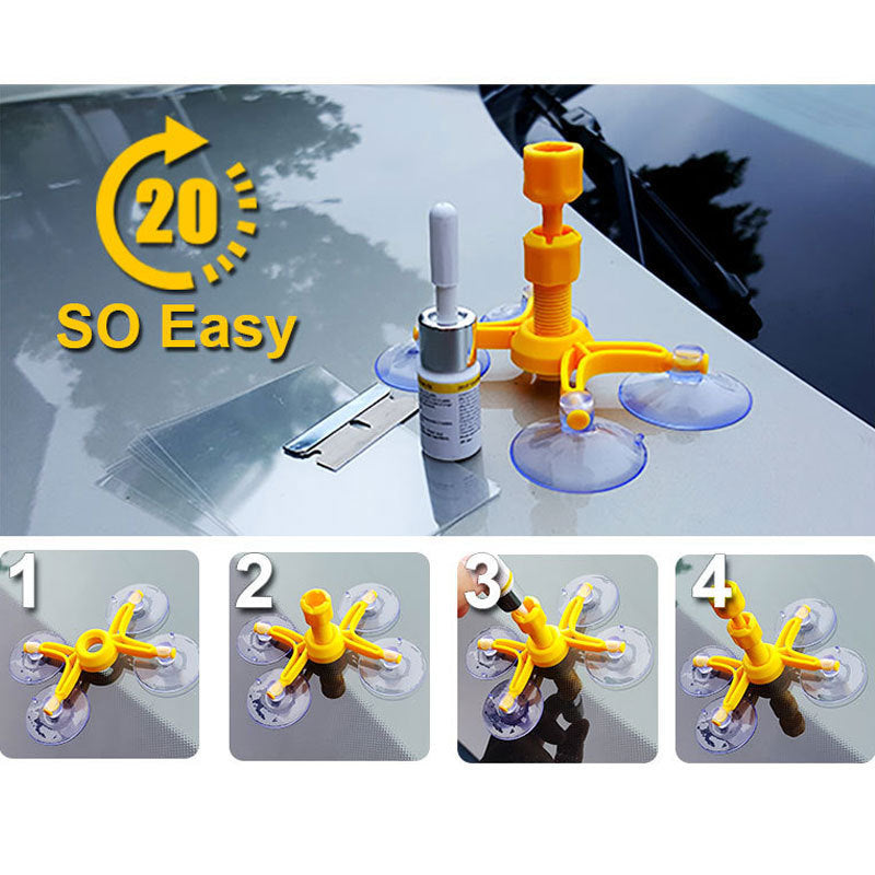 Professional-Grade Crack & Chip Windshield Repair Kit