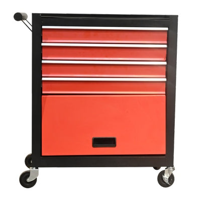 Four Drawer Rolling Toolbox, Tool Cart With 4 Wheels And Drawers, Large Capacity Detachable Mobile Tool Storage Cabinet For Workshops, Garages, Maintenance Rooms, And Mechanics