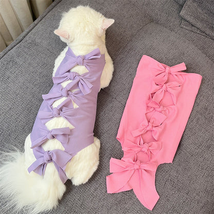 Lace-up Cat Sterilization Clothing Post-operation Polyester