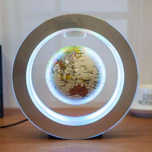 Round LED World Map Floating Globe Magic Levitation Light