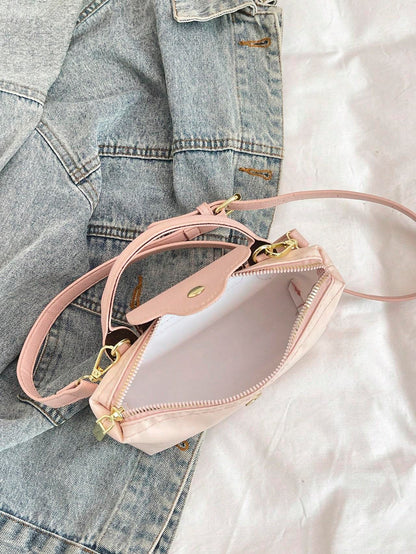 Casual Solid Color Fashionable Women's Handbag Crossbody Bag Fashionable Versatile Dumpling Bag One Shoulder Hand Mobile Phone Bag