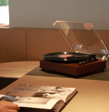 Record Player E300: Premium Turntable with Immersive Stereo Sound