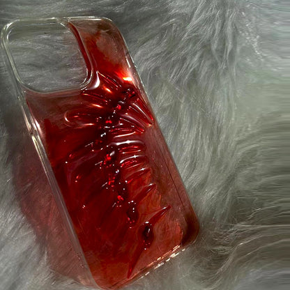 Red Dye Drop Phone Case For iPhone 11/12/13/14/15/16/X/Xs/ProMax