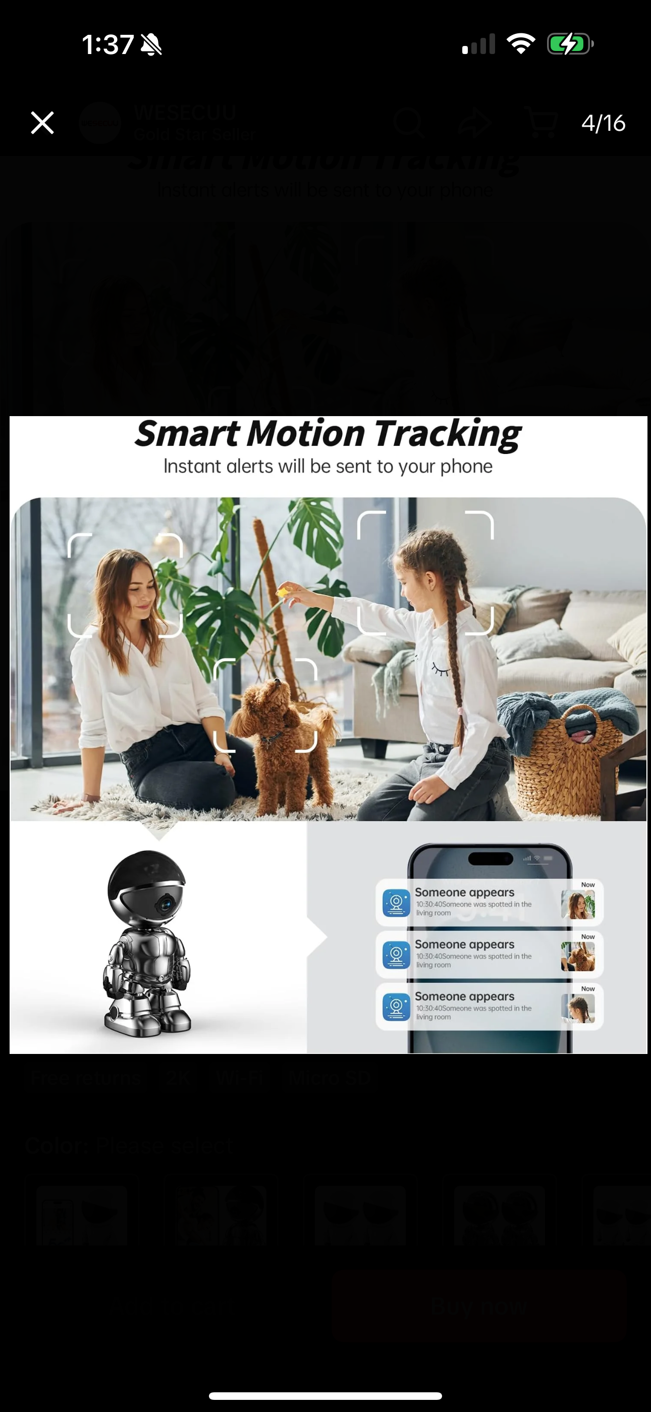 Smart Robot Camera 3MP IP Camera WIFI Robert Network CCTV HD Baby Monitor Remote Control Home Security Camera