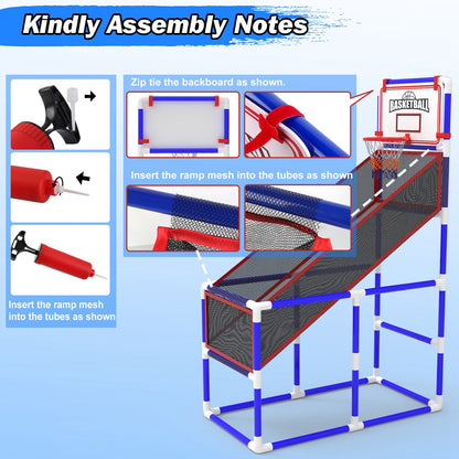 Adjustable Junior Basketball Arcade Style Game Set
