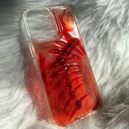 Red Dye Drop Phone Case For iPhone 11/12/13/14/15/16/X/Xs/ProMax
