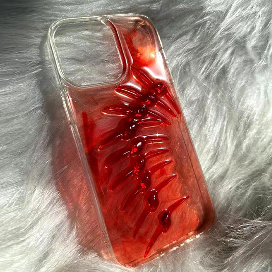 Red Dye Drop Phone Case For iPhone 11/12/13/14/15/16/X/Xs/ProMax
