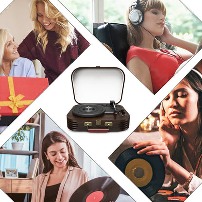 Premium Record Player A3 Belt-Drive Turntable with Integrated Stereo Speakers