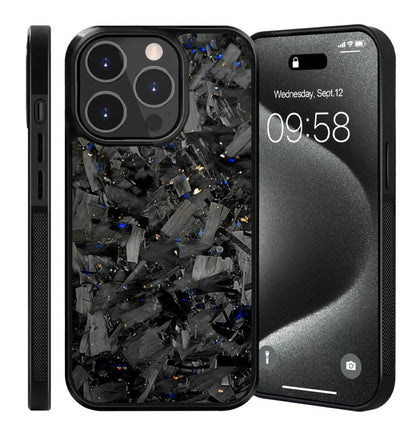 Real Forged Flakes Carbon Fiber Anti Drop Phone Case For iPhone 11-16 Series