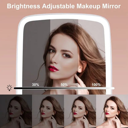 5.98x8.62in Lighted Makeup Mirror Vanity Desk Mirror Small LED
