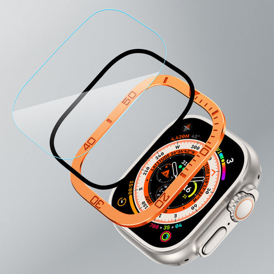 Protective Case for Apple Watch 49mm Digital Metal Frame