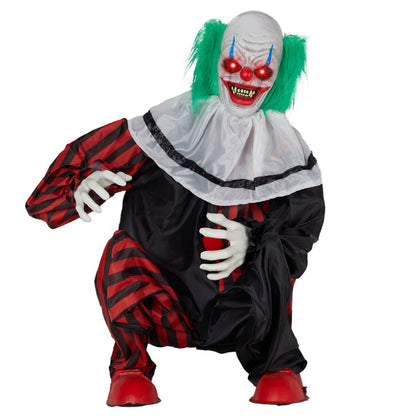 2.6 FT Animated LED Halloween Ghoul: Motion-Activated STANDING, Talking & Light-Up Yard Decoration