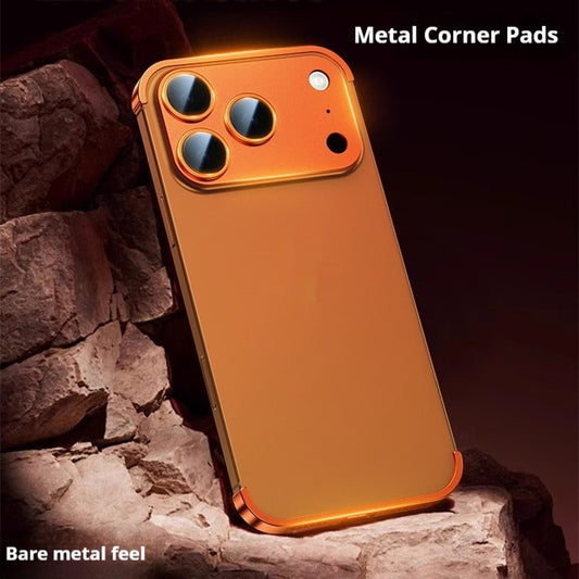 Premium Ultra-thin Frameless Lens Metal Four-corner Case for iPhone 17/17PROMAX/PRO/AIR