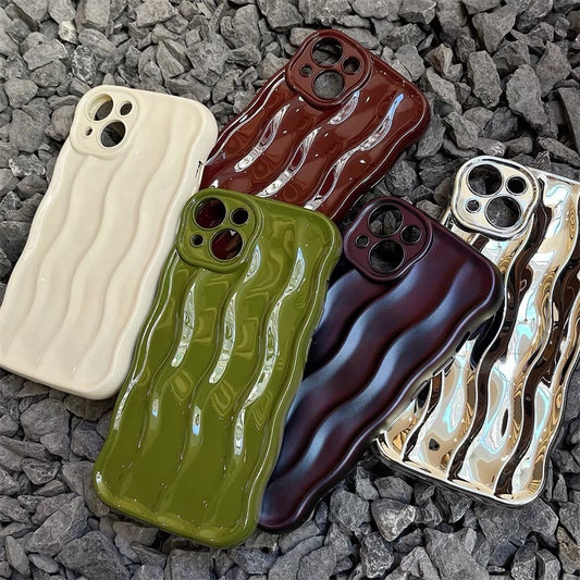 Premium Solid-color Water Ripple-sensitive Case for iPhone 17/17PROMAX/PRO/AIR