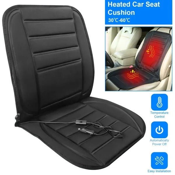 Deluxe 12V Heated Car Seat Cushion with Precision Temperature Control - The Vibe Haven