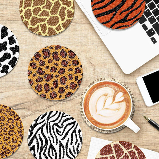 Deluxe 8 - Pack Diamond Painting Coaster Kit: Wildlife Series - The Vibe Haven