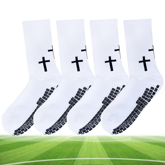 Performance Cross-Pattern Football Socks | High-Tube Solid Color