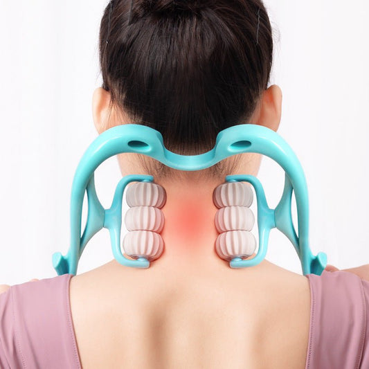 Ergonomic Six - Wheel Deep Tissue Neck & Shoulder Massager - The Vibe Haven