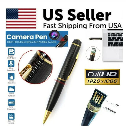 Discreet Security: Professional Full HD 1080p Pen Camera with Hidden DVR