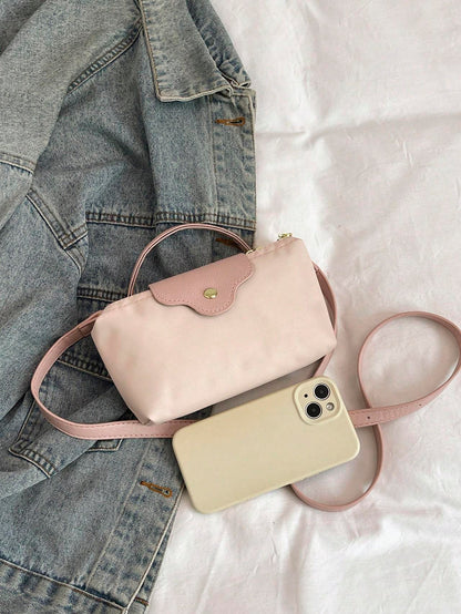 Casual Solid Color Fashionable Women's Handbag Crossbody Bag Fashionable Versatile Dumpling Bag One Shoulder Hand Mobile Phone Bag