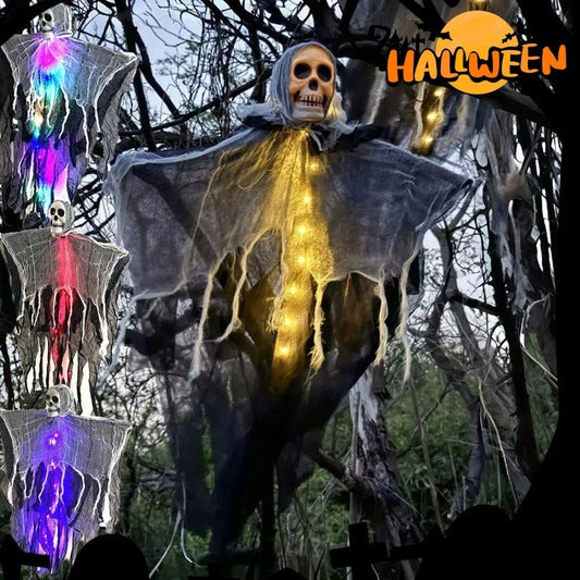 Halloween Decorations Horror Hanging Ghost Skull Skeleton Prop Perfect For Home Outdoor Yard Party Supplies Festival Decorations - The Vibe Haven