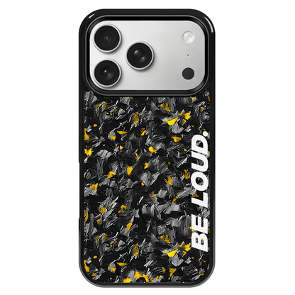iPhone | Gold Flake Real Forged Carbon Fiber Case | BE LOUD. x SCF