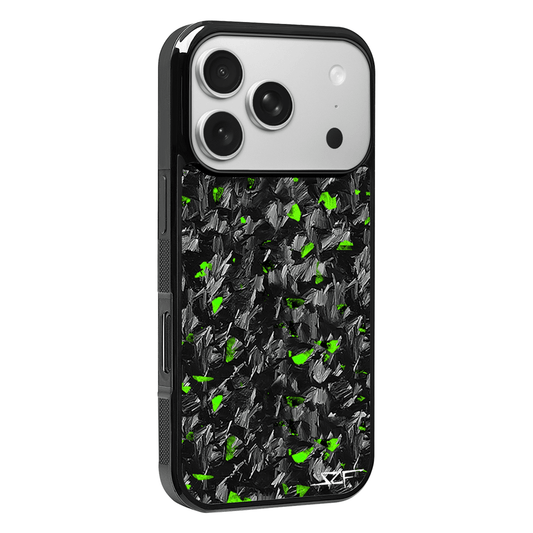 iPhone | Green Flake Real Forged Carbon Fiber Phone Case | CLASSIC Series - The Vibe Haven