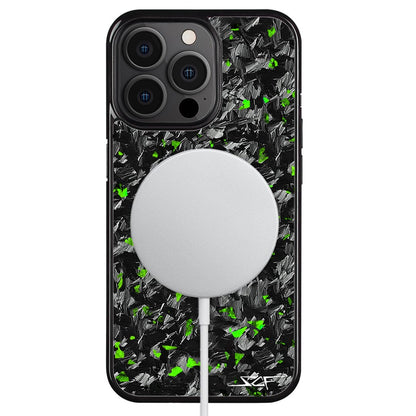 iPhone | Green Flake Real Forged Carbon Fiber Phone Case | CLASSIC Series - The Vibe Haven