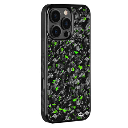 iPhone | Green Flake Real Forged Carbon Fiber Phone Case | CLASSIC Series - The Vibe Haven