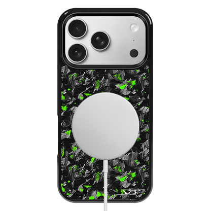 iPhone | Green Flake Real Forged Carbon Fiber Phone Case | CLASSIC Series - The Vibe Haven