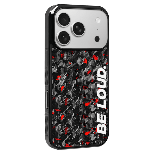 iPhone | Red Flake Real Forged Carbon Fiber Case | BE LOUD. x SCF - The Vibe Haven
