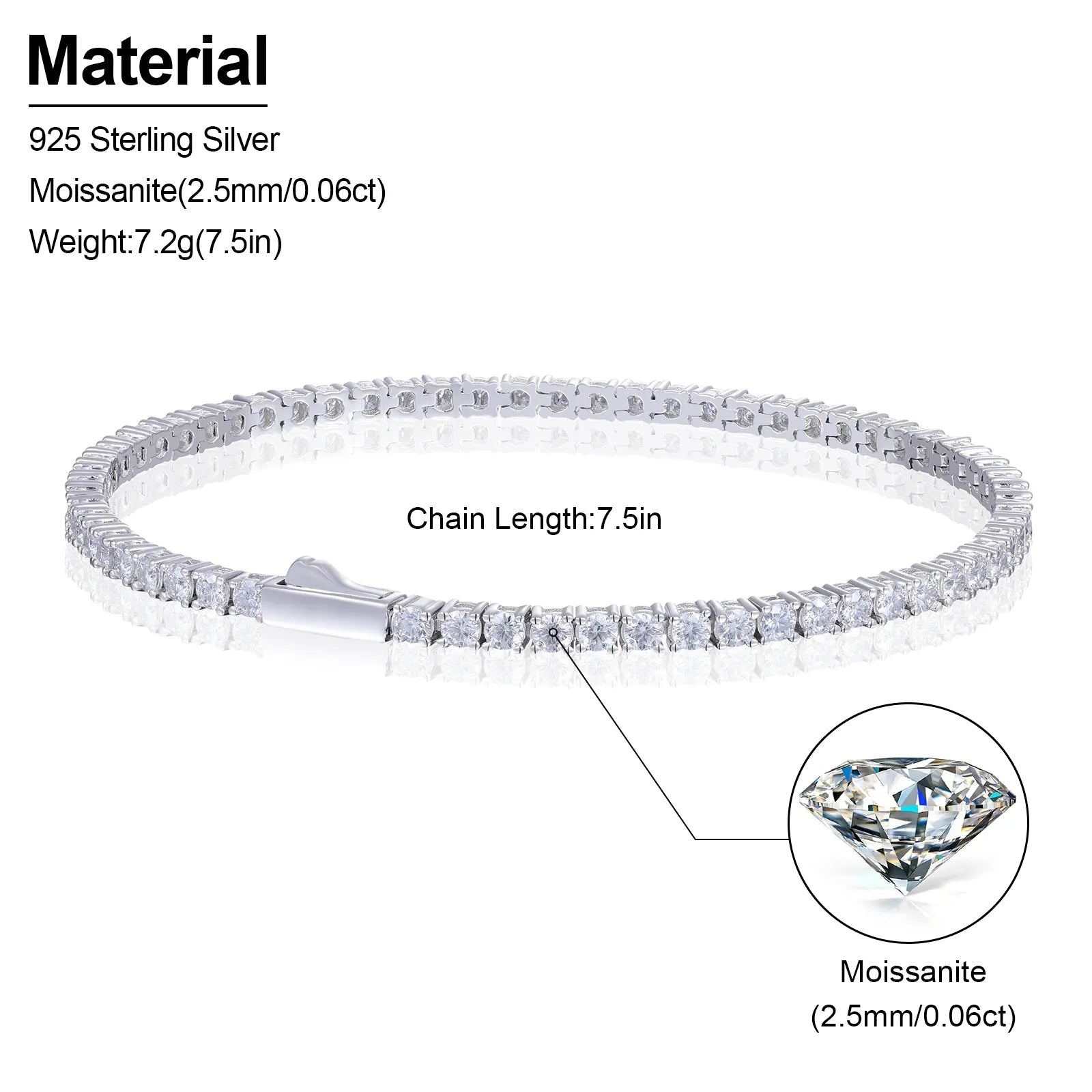 Lévêque Tennis Diamond Bracelet 2mm - The Vibe Haven