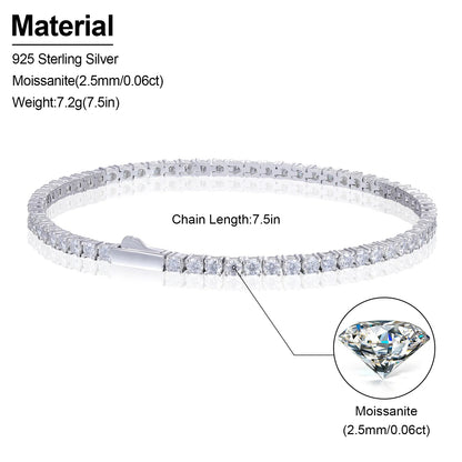 Lévêque Tennis Diamond Bracelet 2mm - The Vibe Haven