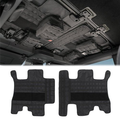 Overhead MOLLE Panel Storage System for Ford Bronco (2021 - 2024, 2/4 - Door) | Roof Liner Organizer with 5 Detachable Tactical Pouches - The Vibe Haven